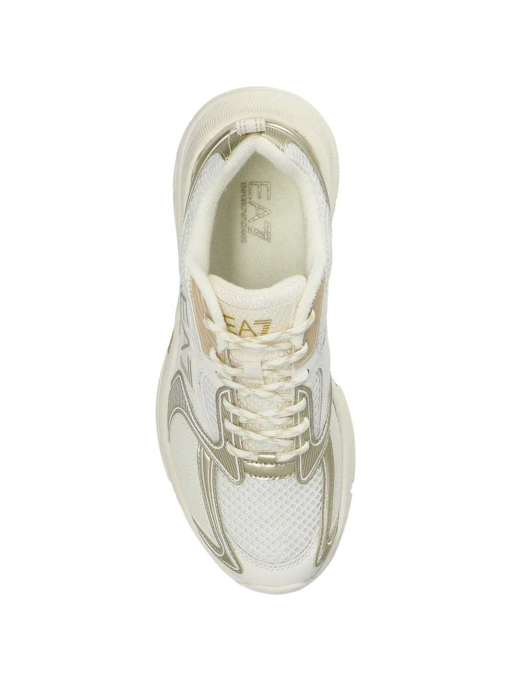 Ea7 Emporio Armani Sneakers met logo Beige