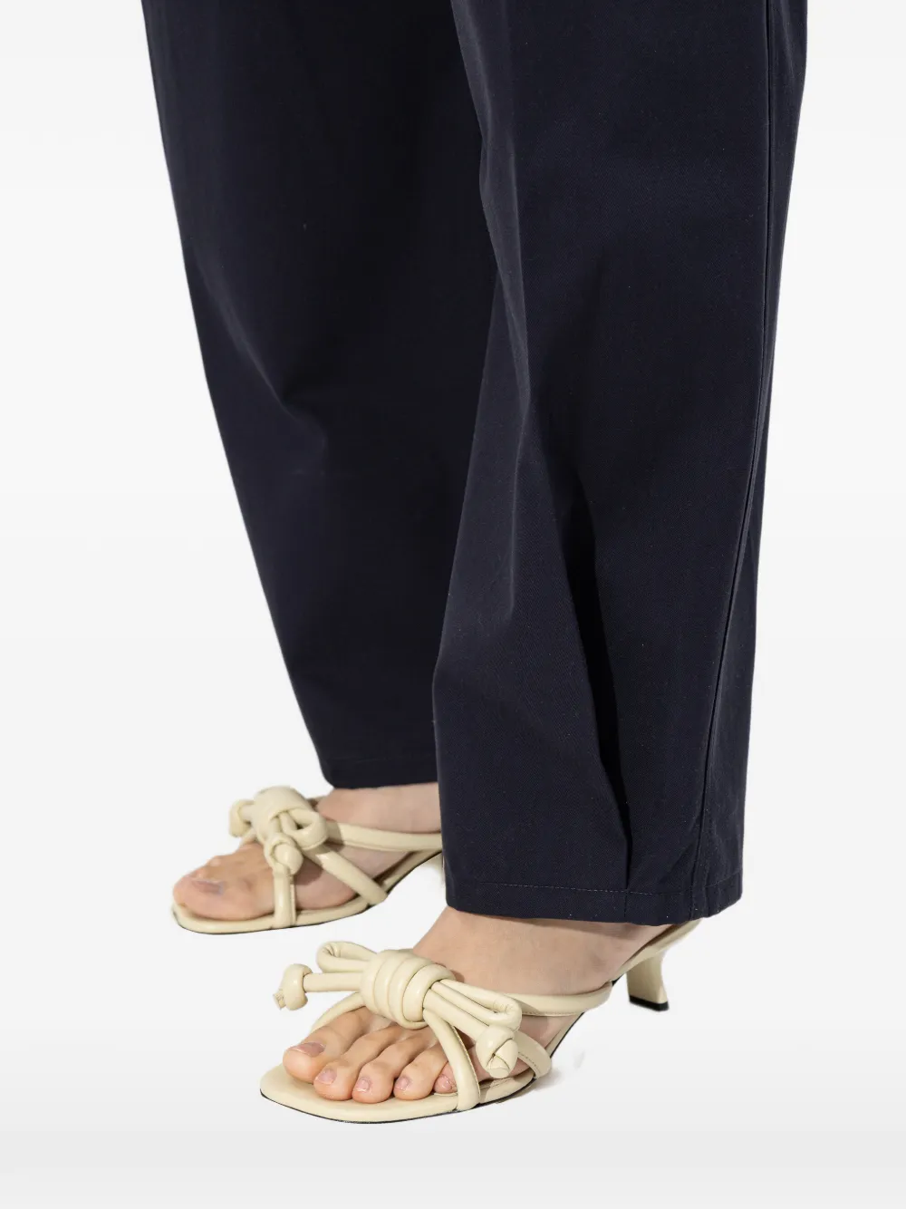 LOEWE Flamenco Knot strap sandals Beige