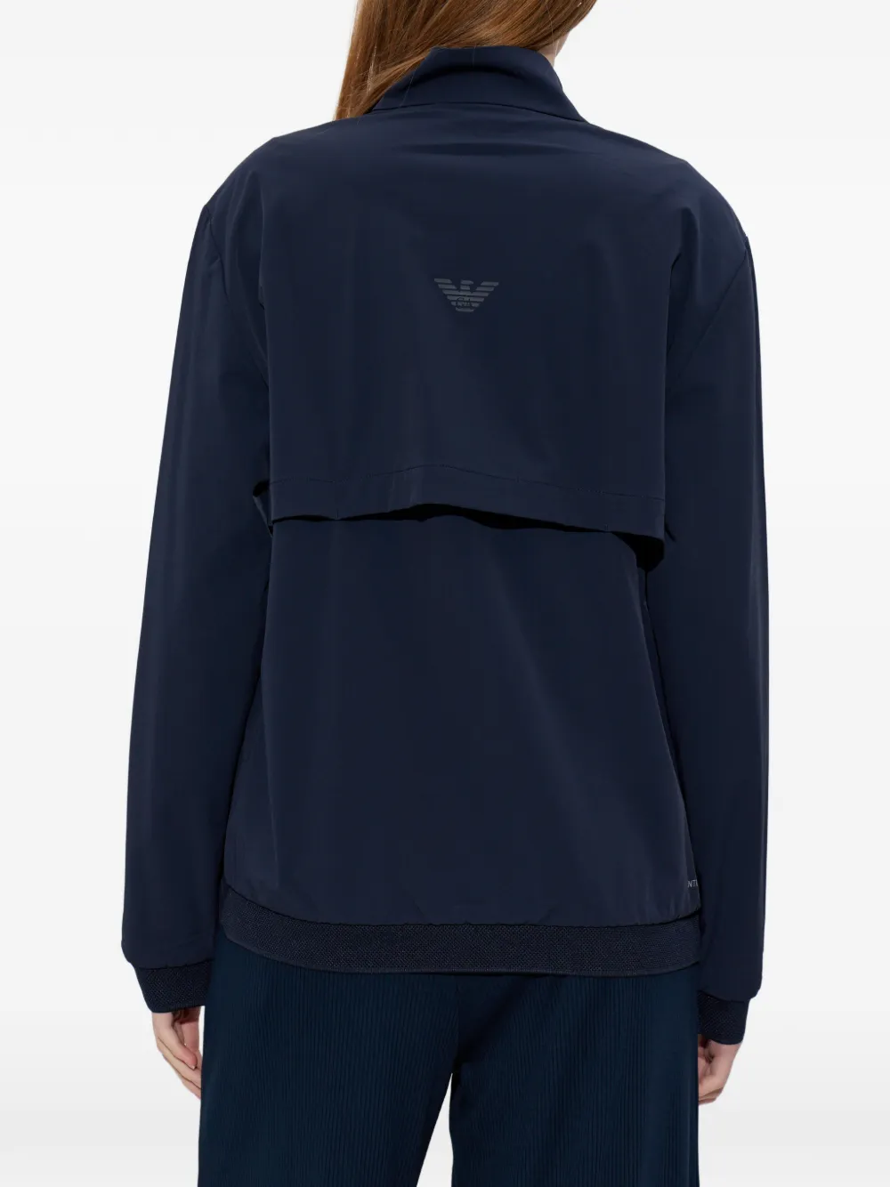 Ea7 Emporio Armani Sweater met rits en logodetail Blauw