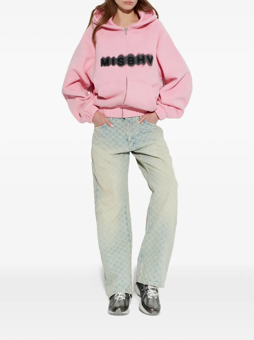  Misbhv Monogram-jacquard Jeans - Blue 