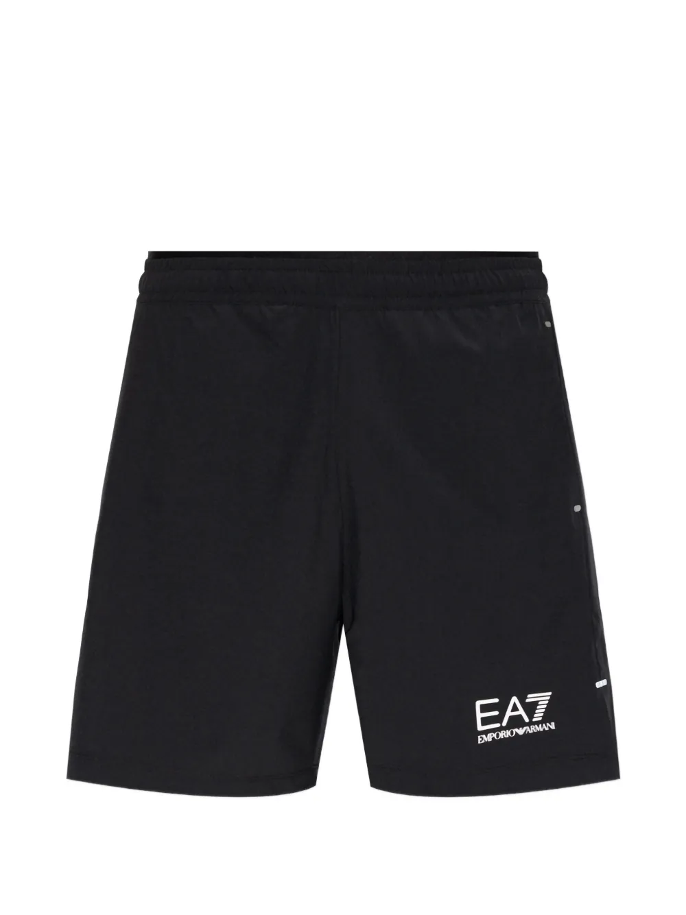 Ea7 Emporio Armani logo-print shorts - Nero