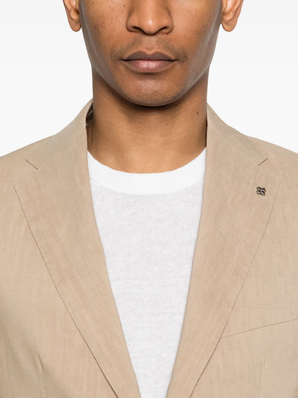 Tagliatore Blazer met enkele rij knopen Beige