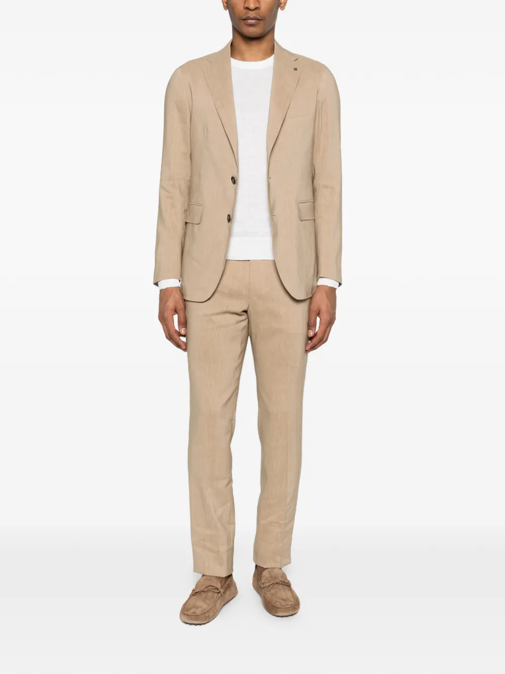Tagliatore Blazer met enkele rij knopen Beige