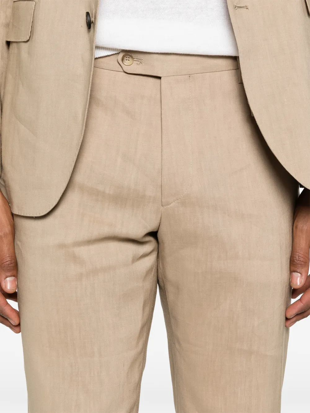 Tagliatore Blazer met enkele rij knopen Beige