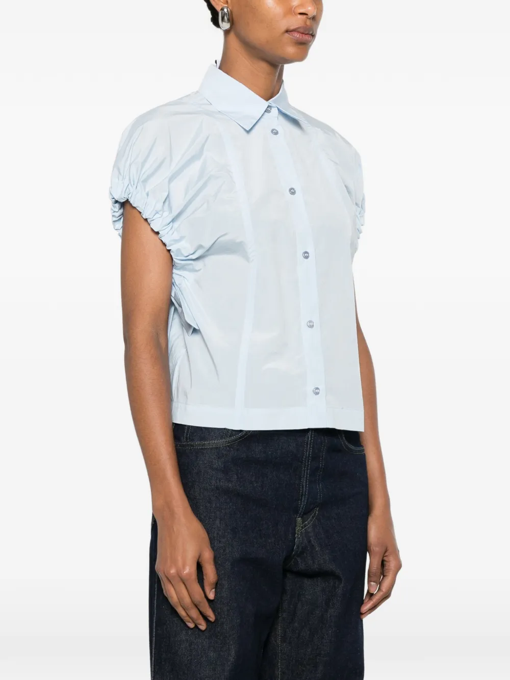 Erika Cavallini Shirt met ruches Blauw