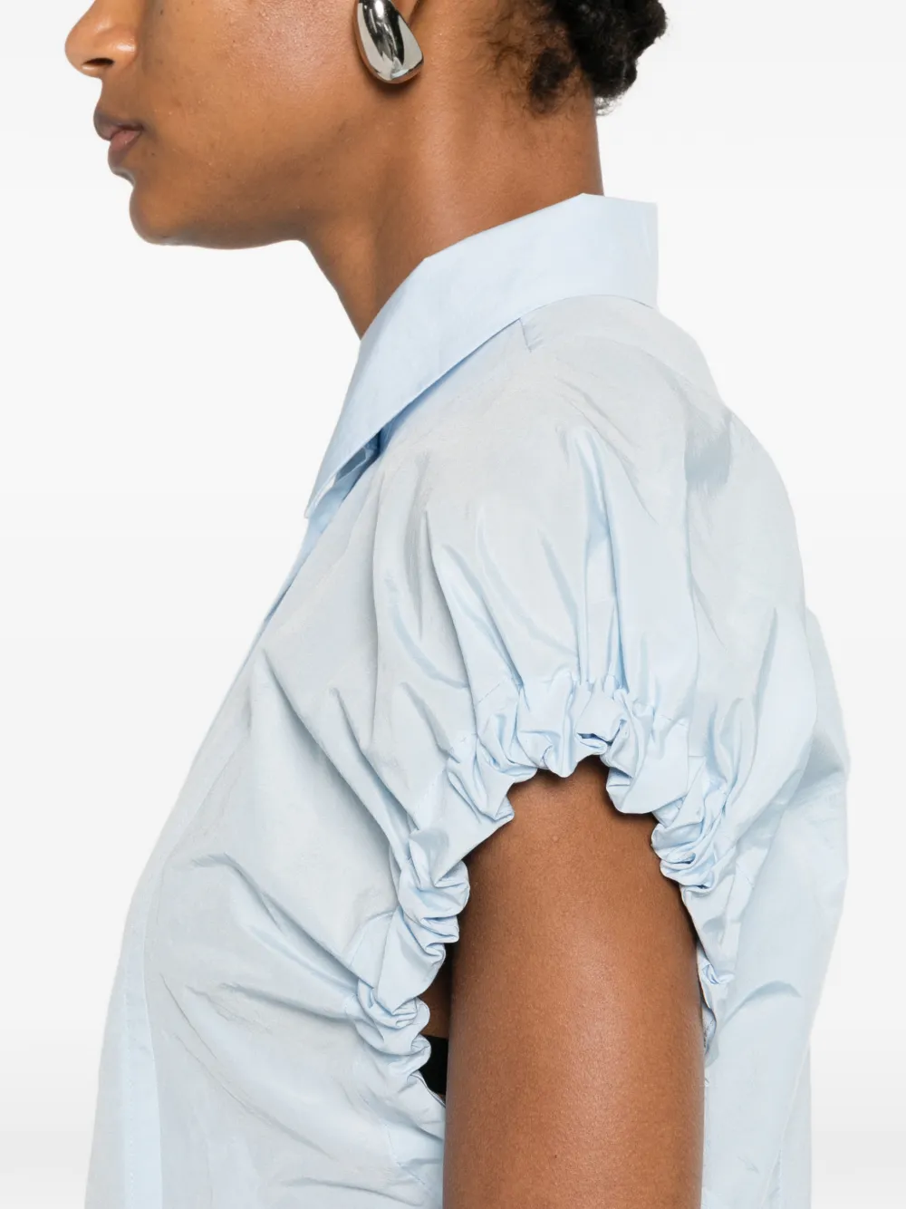 Erika Cavallini Shirt met ruches Blauw
