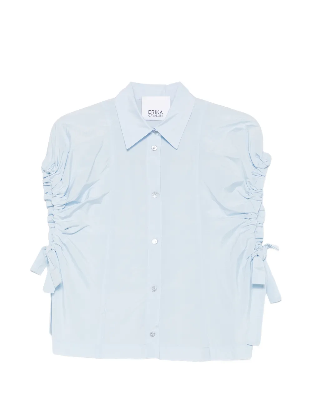 Erika Cavallini ruched-sleeve shirt - Blu