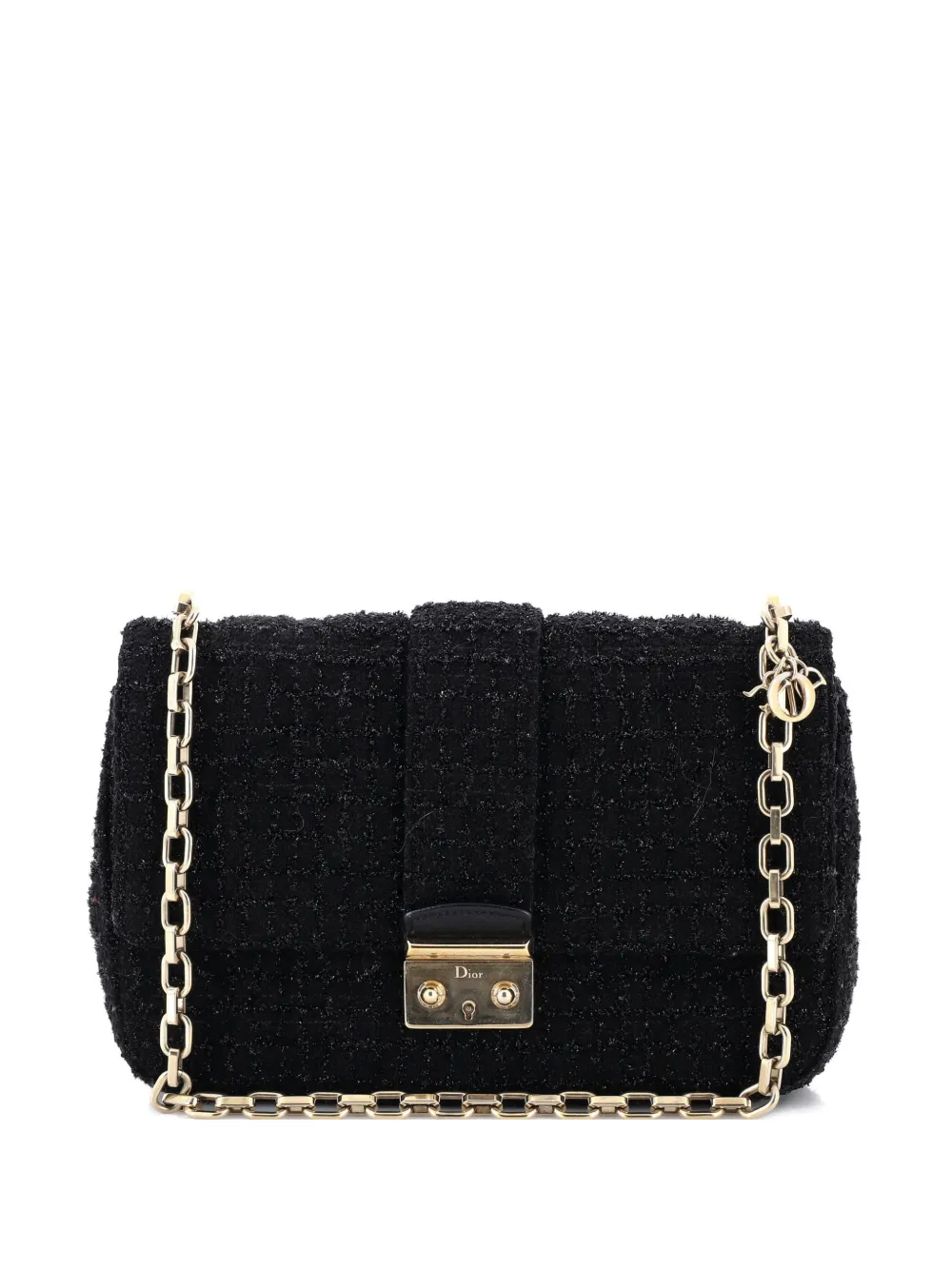 Christian Dior Pre-Owned Miss Dior Flap Bag Tweed Medium shoulder bag - Nero