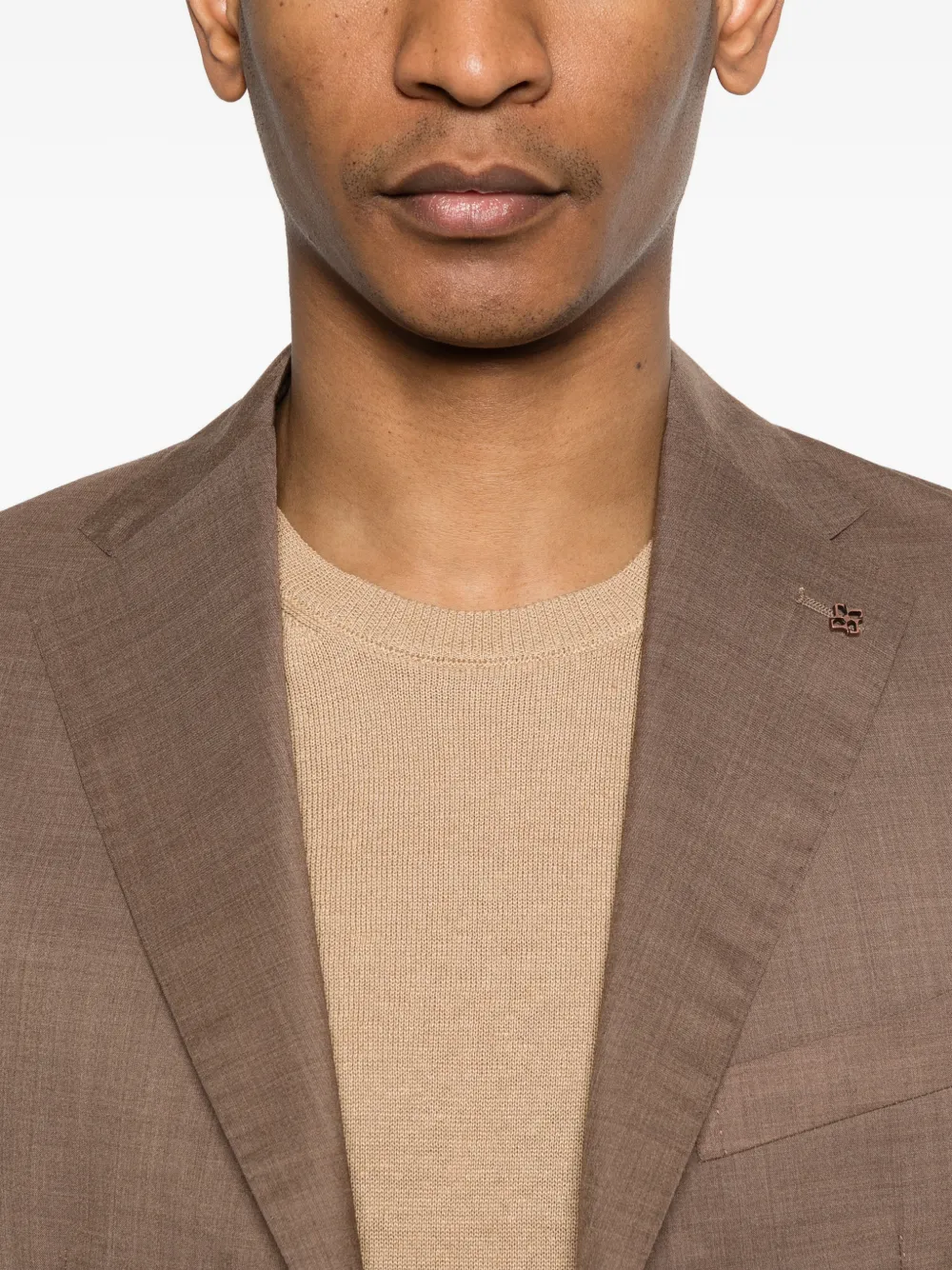 Tagliatore Blazer met enkele rij knopen Bruin