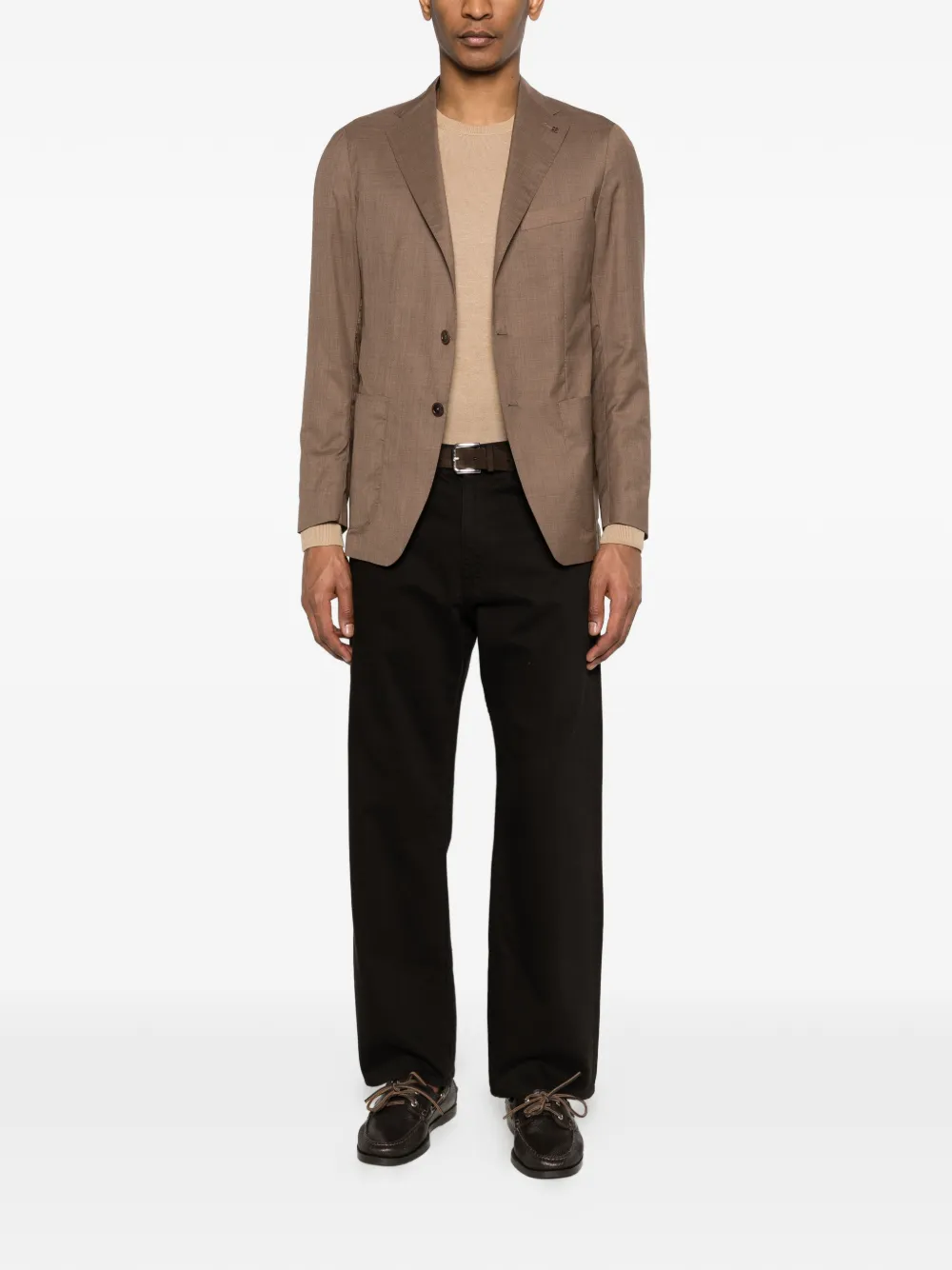 Tagliatore Blazer met enkele rij knopen Bruin