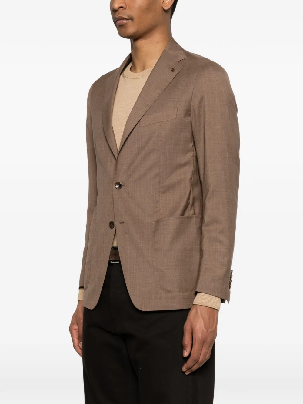 Tagliatore Blazer met enkele rij knopen Bruin