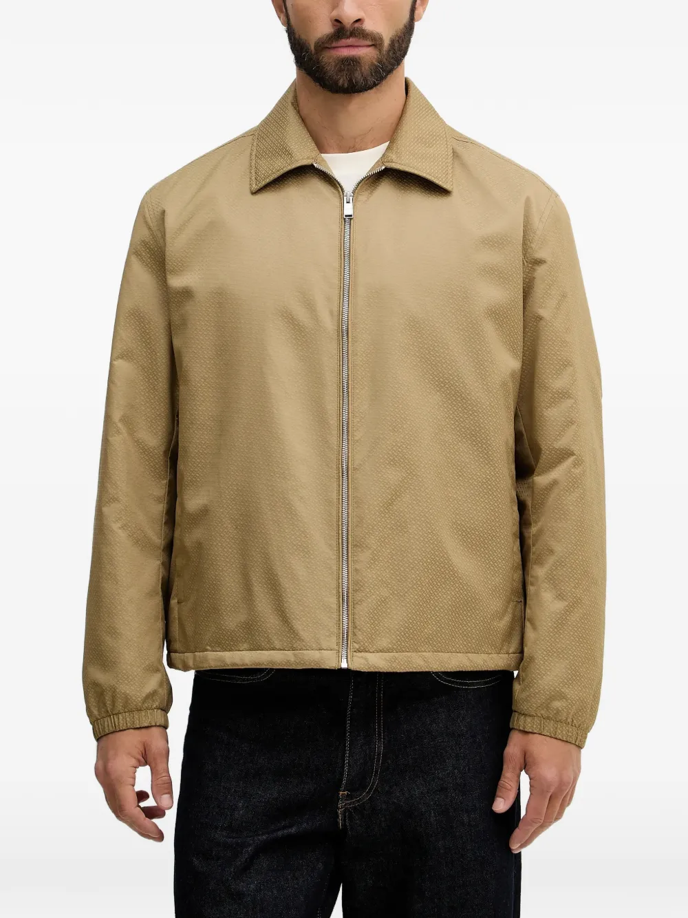 BOSS H-Crestell zip-up shirt jacket - Toni neutri
