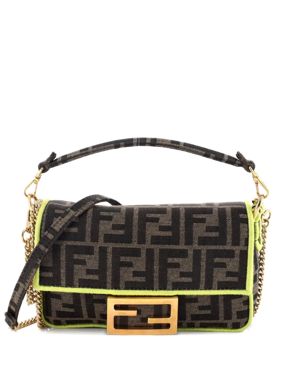 Fendi Pre-Owned Baguette NM Bag Zucca Canvas Mini crossbody bag - Marrone