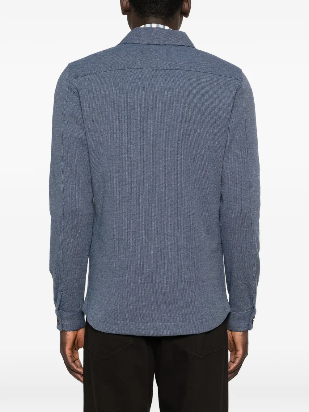 Profuomo Shirtjack met klassieke kraag Blauw