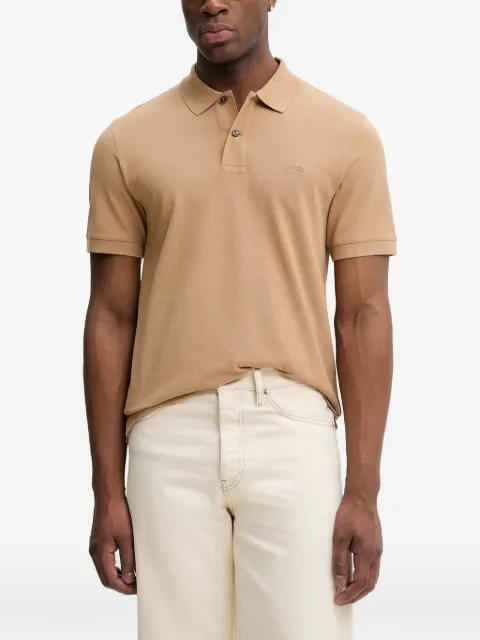 BOSS Camisa polo com abotoamento parcial
