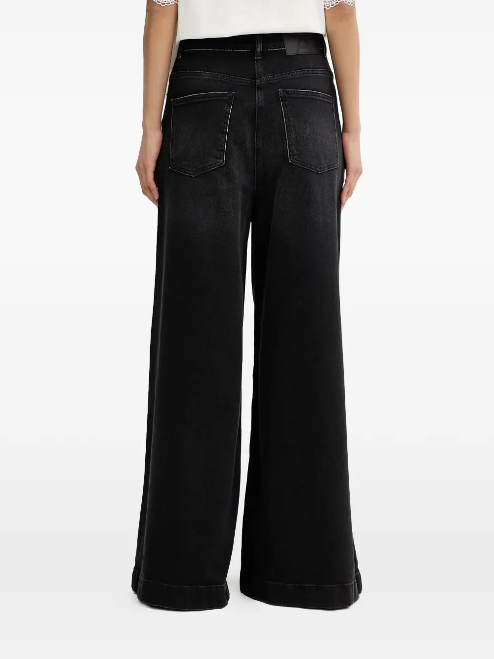 TWINSET Jeans met wijde pijpen Zwart