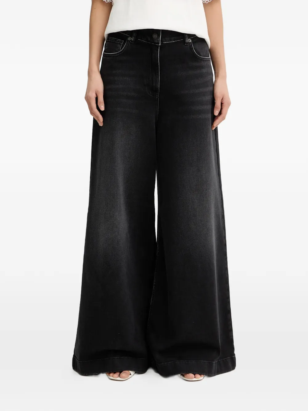 TWINSET wide-leg jeans - Nero