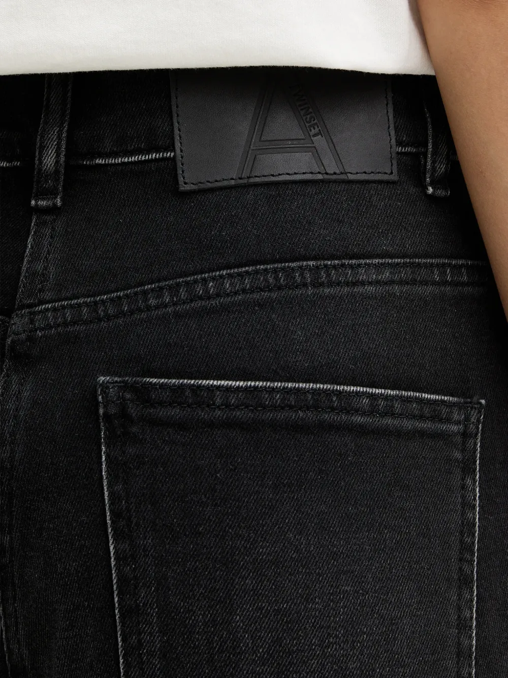 TWINSET Jeans met wijde pijpen Zwart