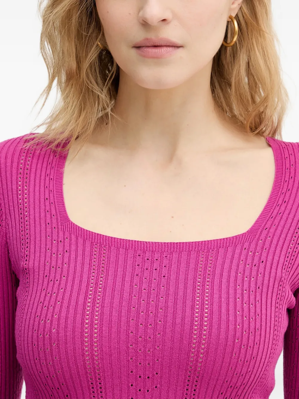 TWINSET Trui met vierkante hals Roze