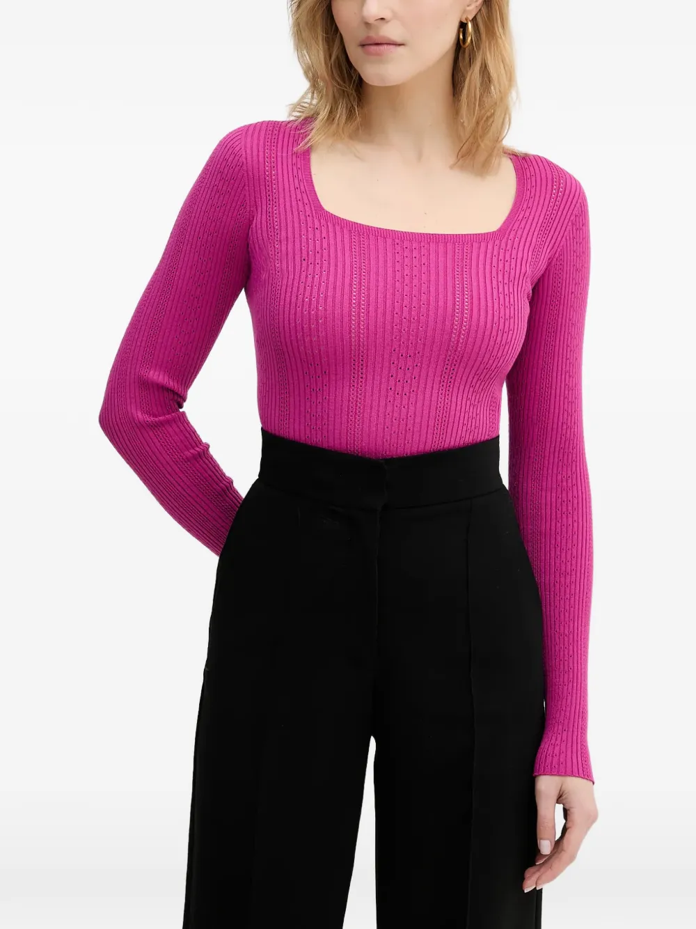 TWINSET square-neck sweater - Rosa