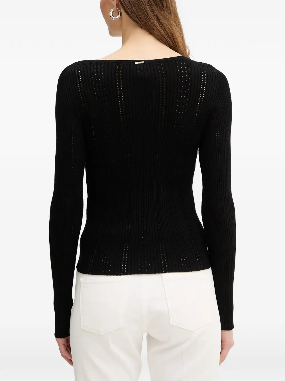 TWINSET Trui met vierkante hals Zwart