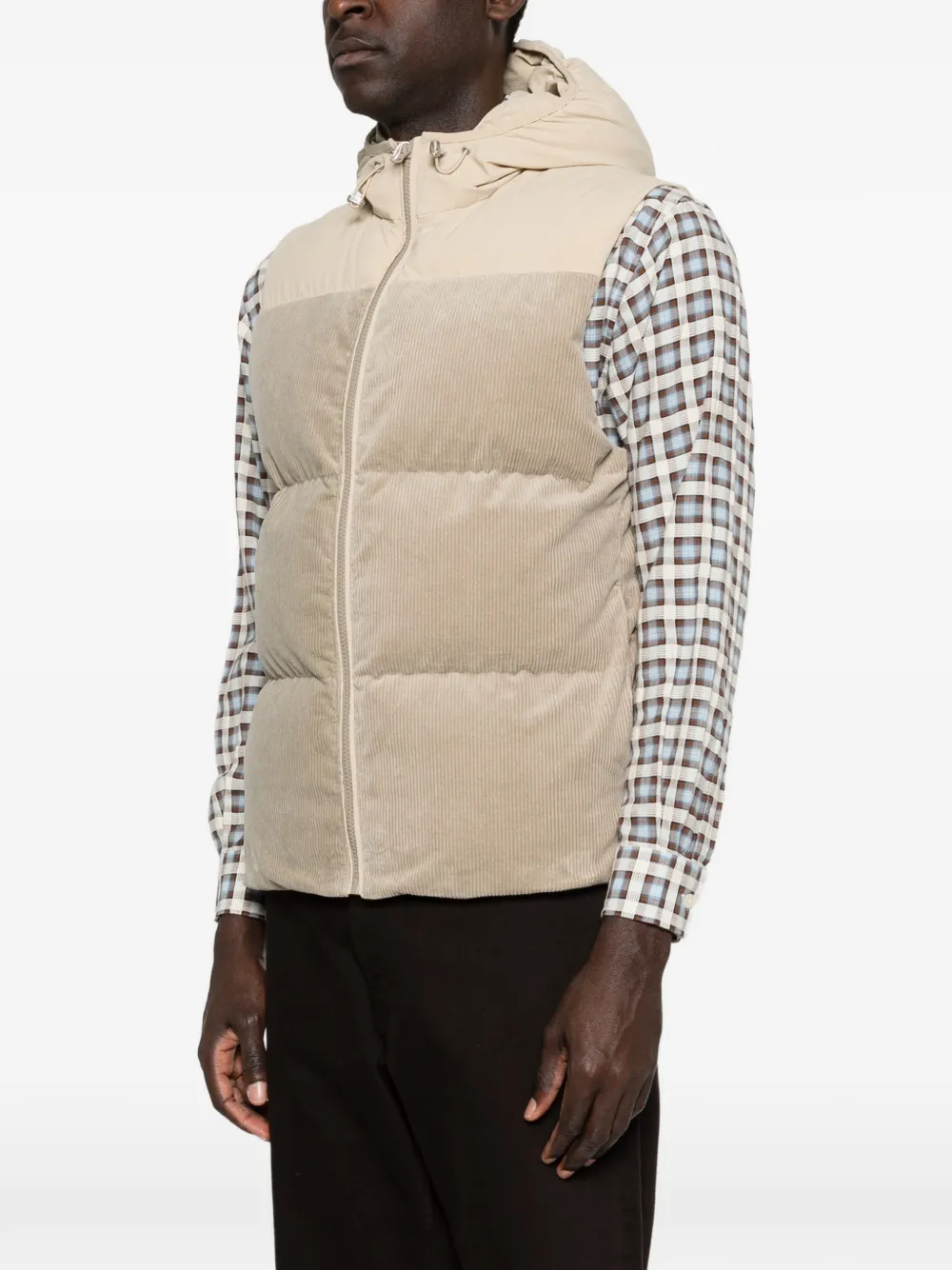  Profuomo Panelled Gilet - Neutrals 