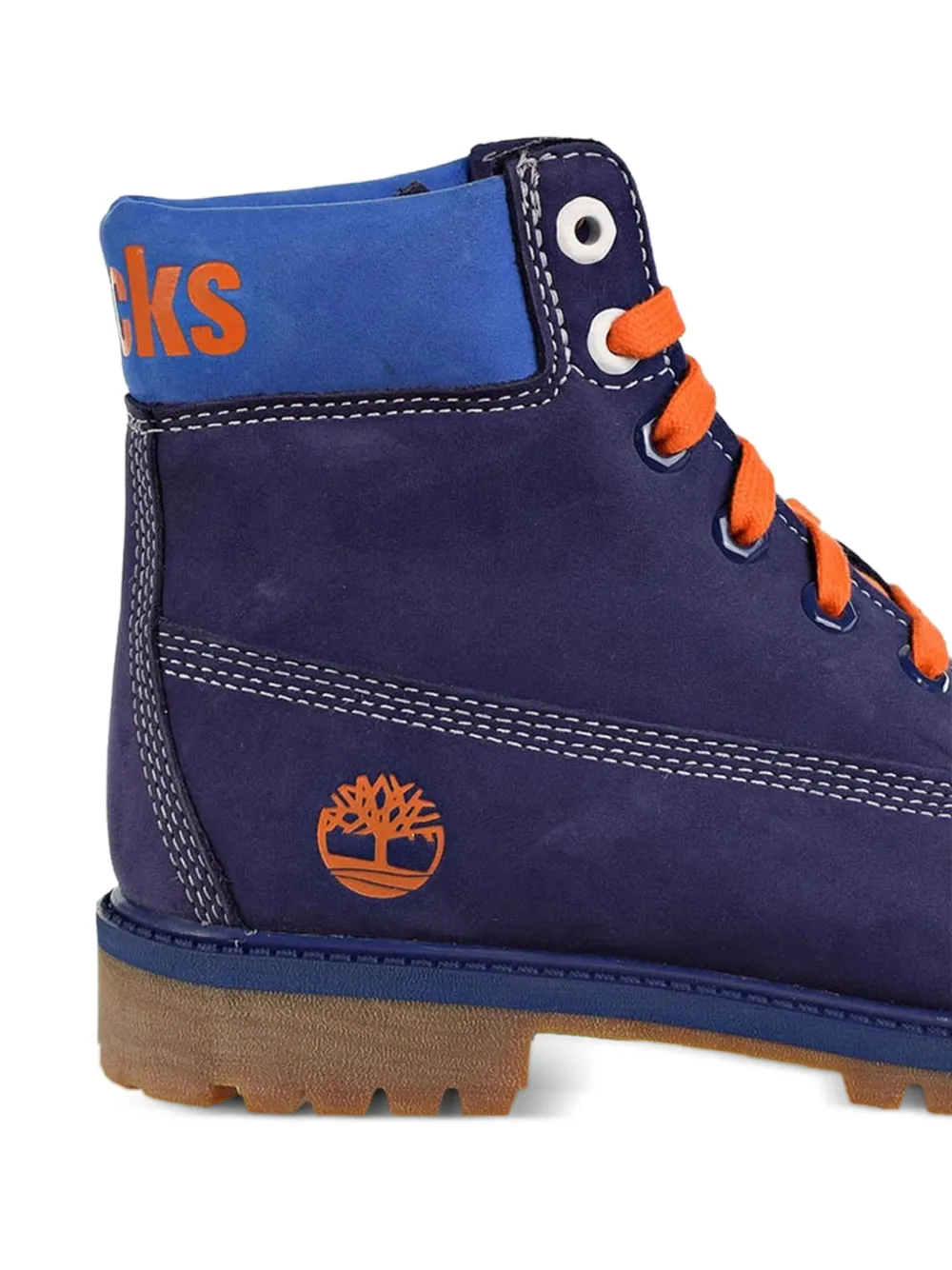 Timberland Kids x NBA laarzen met contrasterende logo Paars