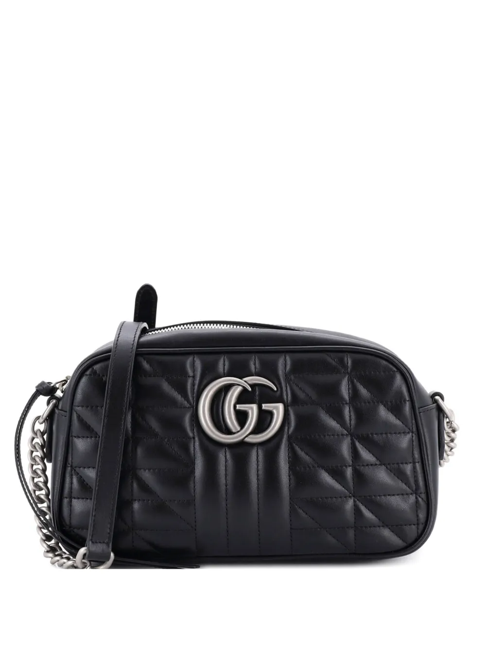 Gucci Pre-Owned GG Marmont Shoulder Bag Mixed Matelasse Leather Small crossbody bag - Nero