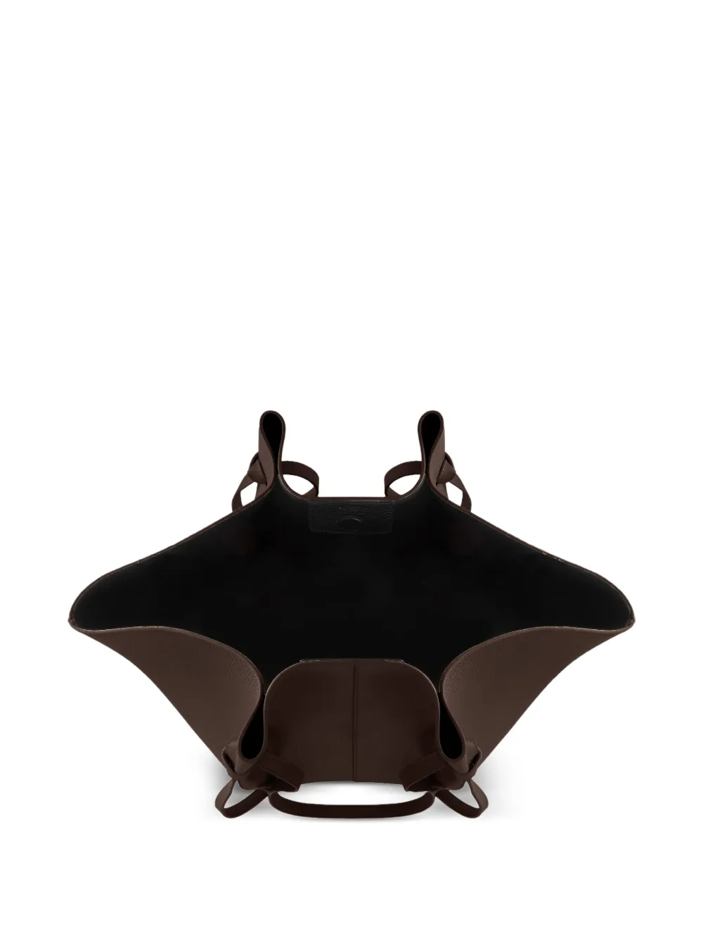 Yuzefi Mochi grote leren schoudertas Bruin