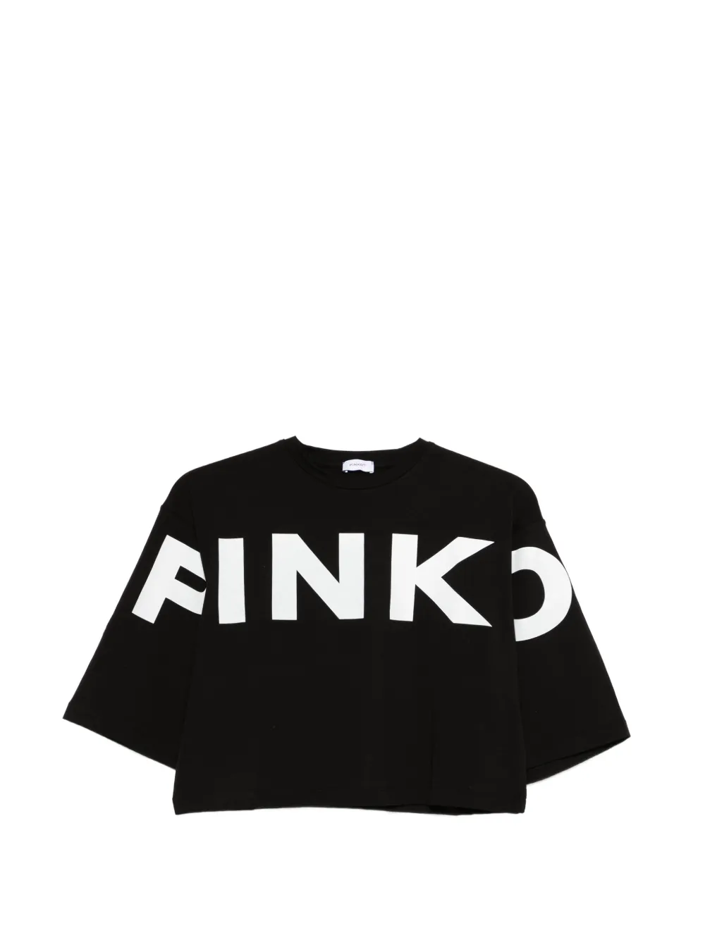 Pinko Kids logo-print T-shirt - Nero