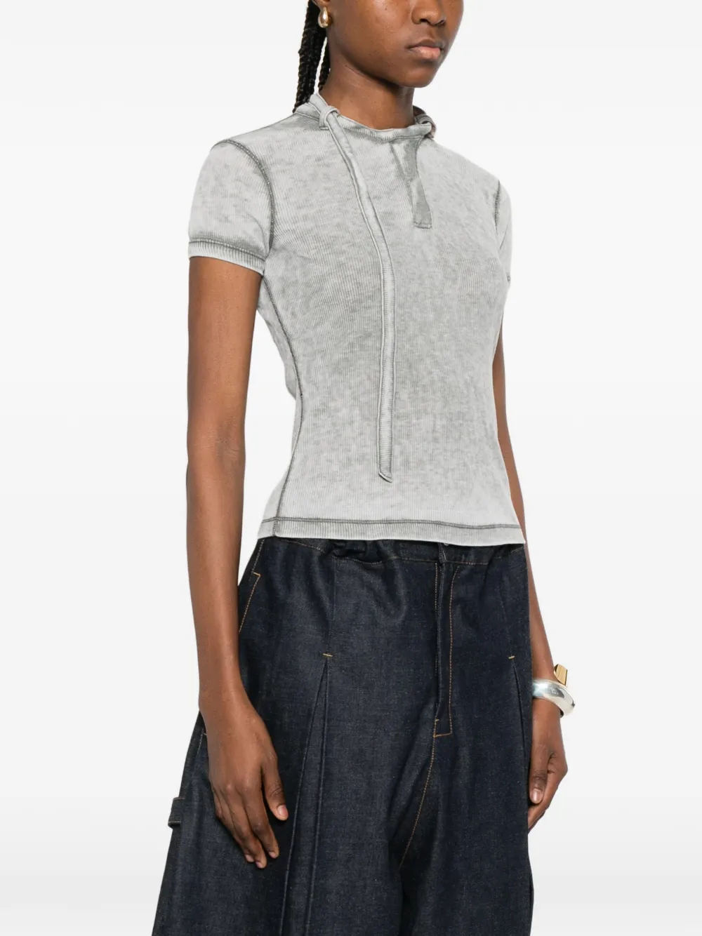  Diesel T-gary Rib T-shirt - Grey 