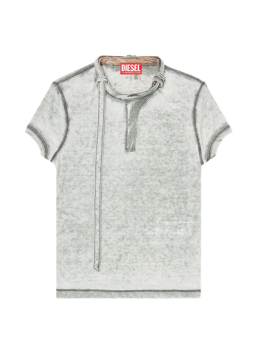 Diesel t-gary rib T-shirt - Grigio