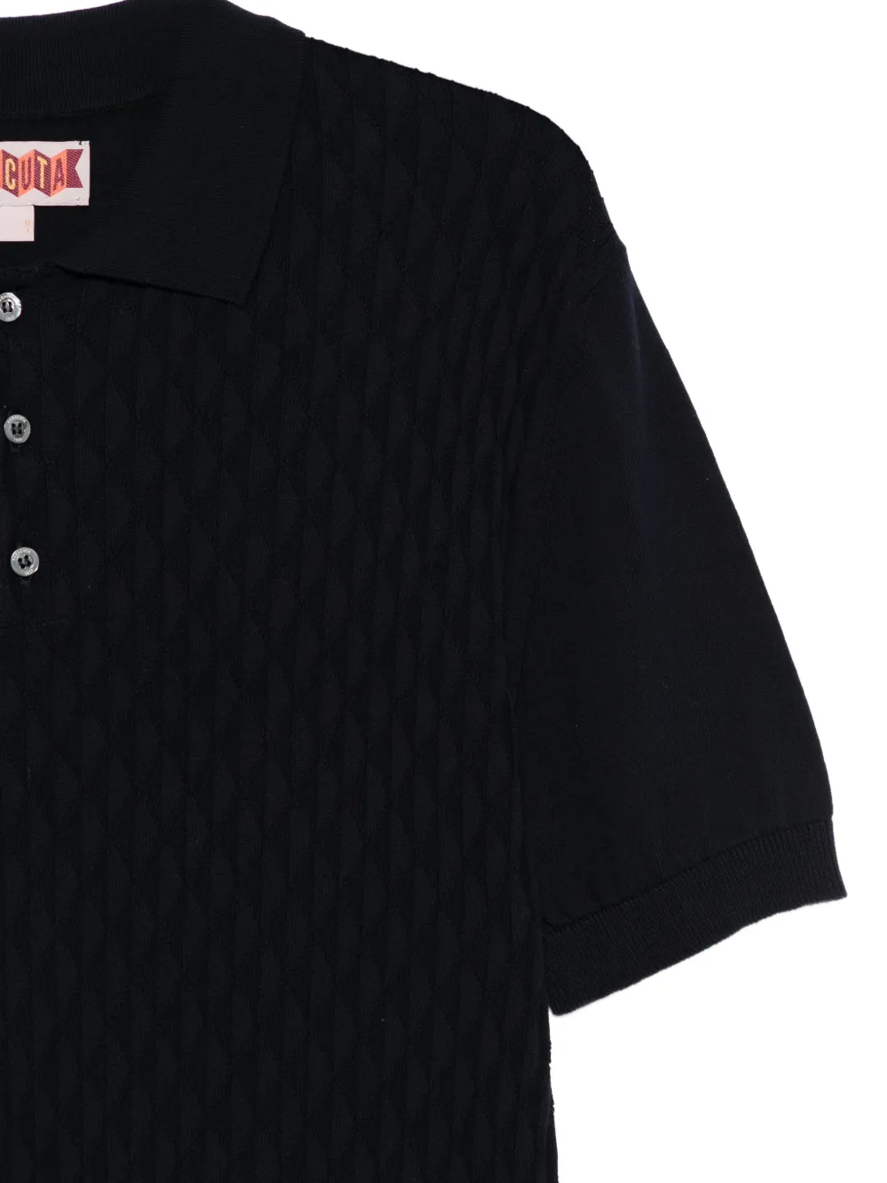 Baracuta Poloshirt met patroon Zwart