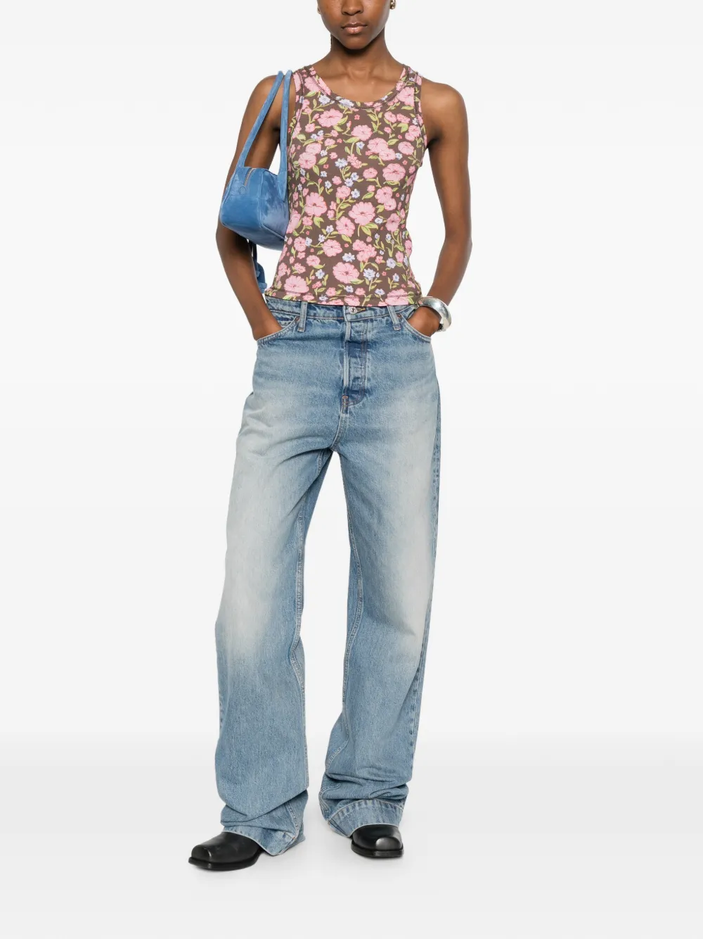  Diesel Floral Vest - Brown 