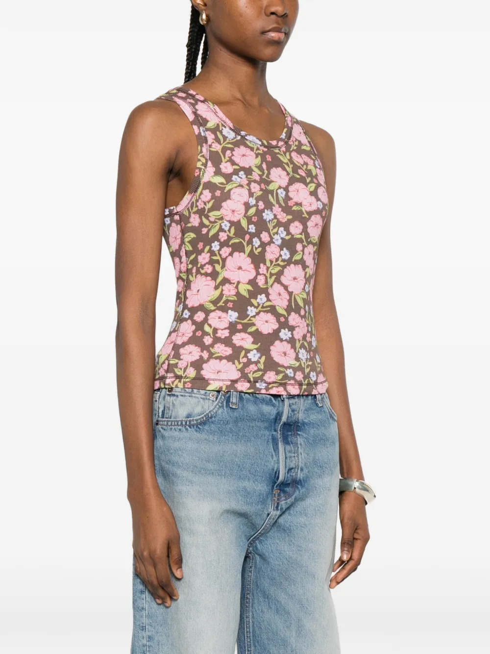  Diesel Floral Vest - Brown 