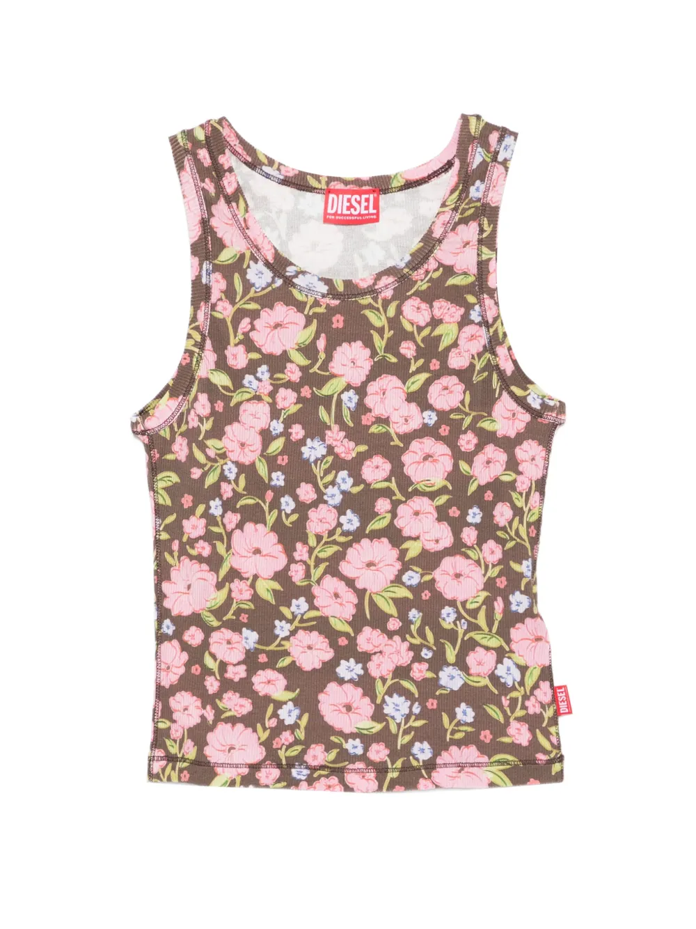Diesel floral vest - Marrone