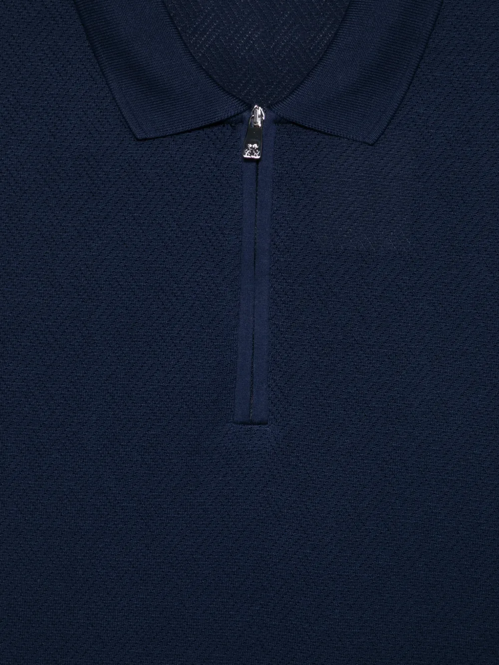 Corneliani Half-zip Polo T-shirt In Blue