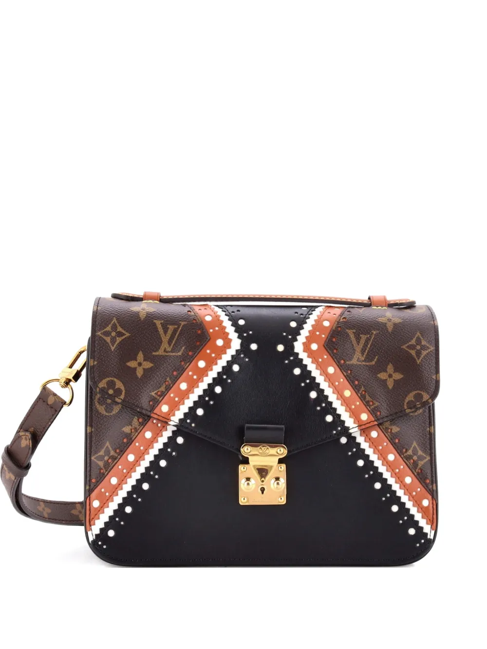 Louis Vuitton Pre-Owned Pochette Metis Limited Edition Brogue Reverse Monogram Canvas and Leather crossbody bag - Nero