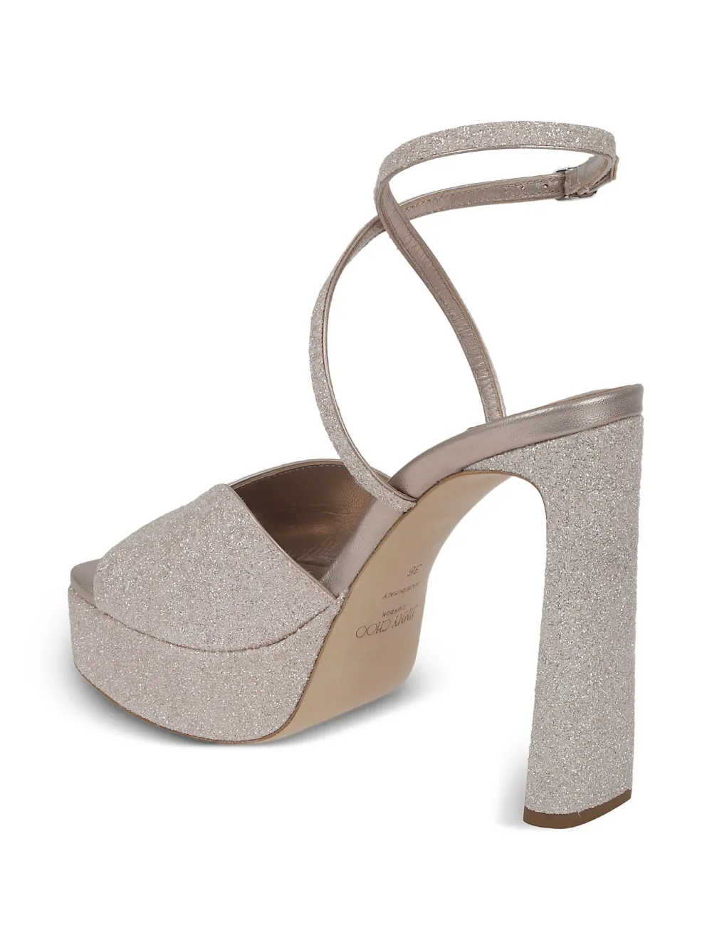 Jimmy Choo Glitter sandalen Beige