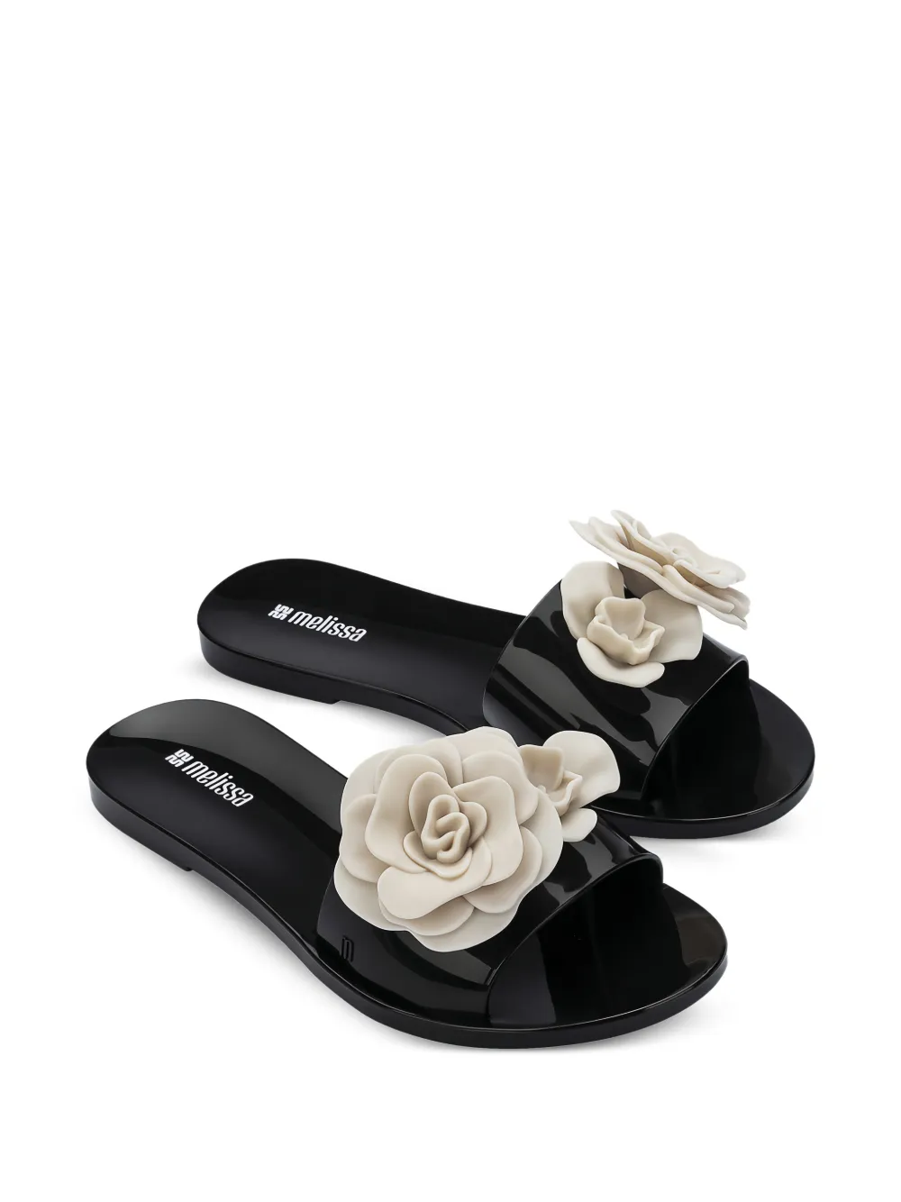 Melissa Babe sandalen met bloemenprint Zwart