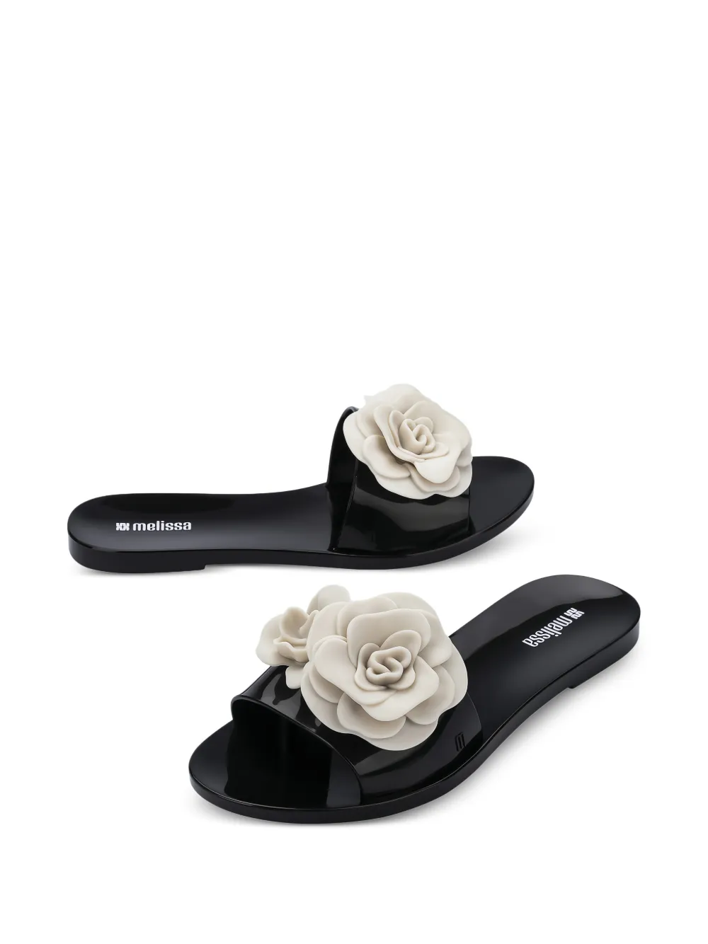 Melissa Babe sandalen met bloemenprint Zwart