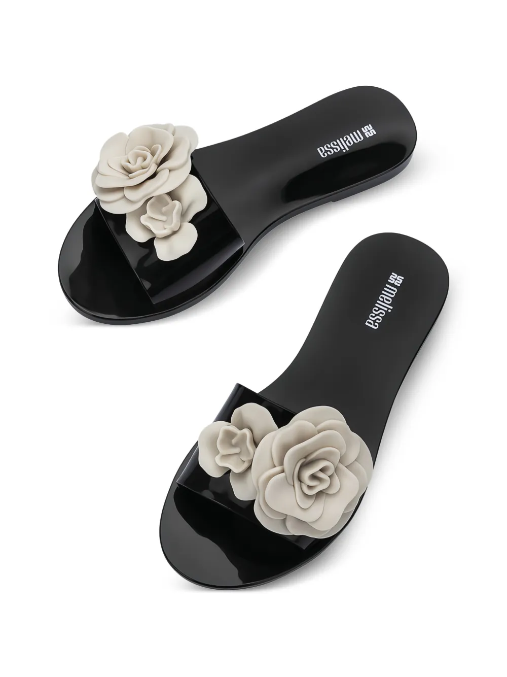 Melissa Babe sandalen met bloemenprint Zwart