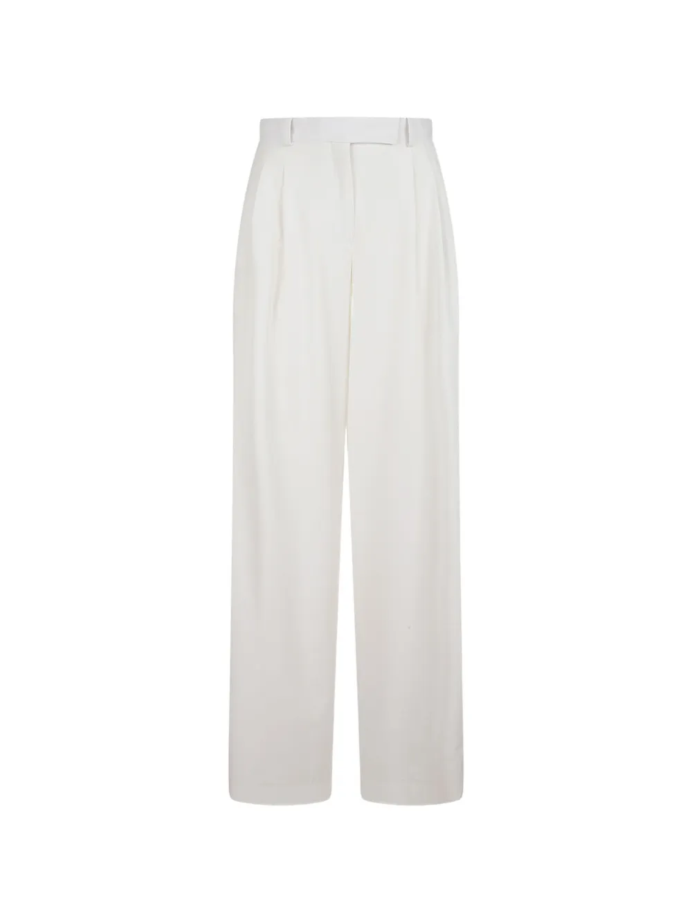Elie Saab Pantaloni in gabardine con pieghe - Bianco