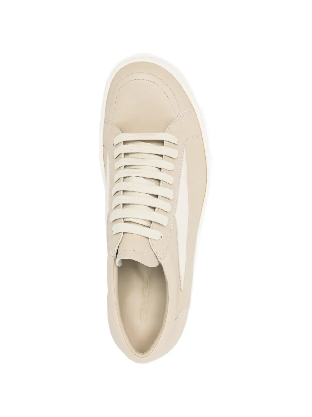 Rick Owens Sneakers met contrasterend vlak Beige