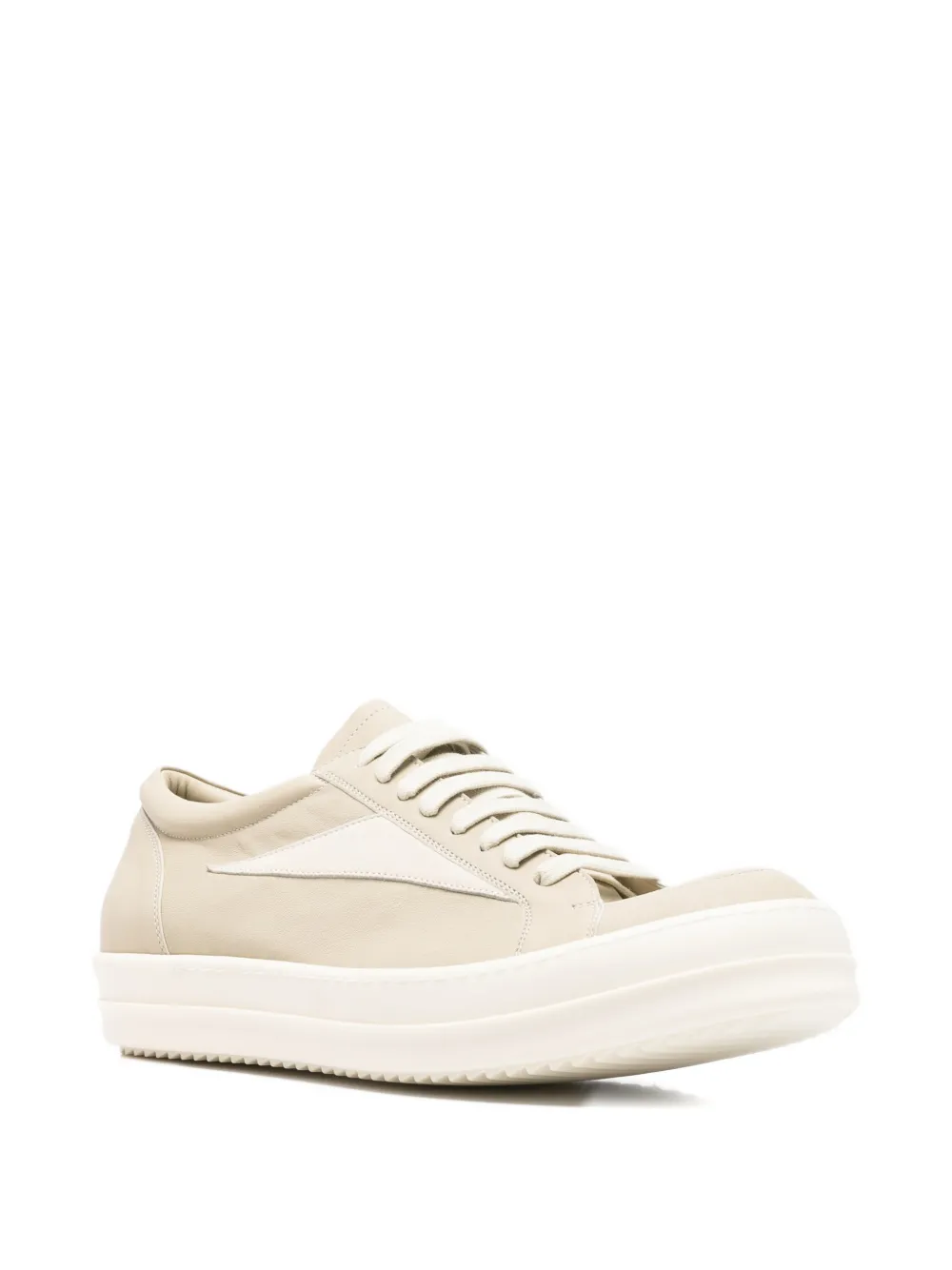 Rick Owens Sneakers met contrasterend vlak Beige