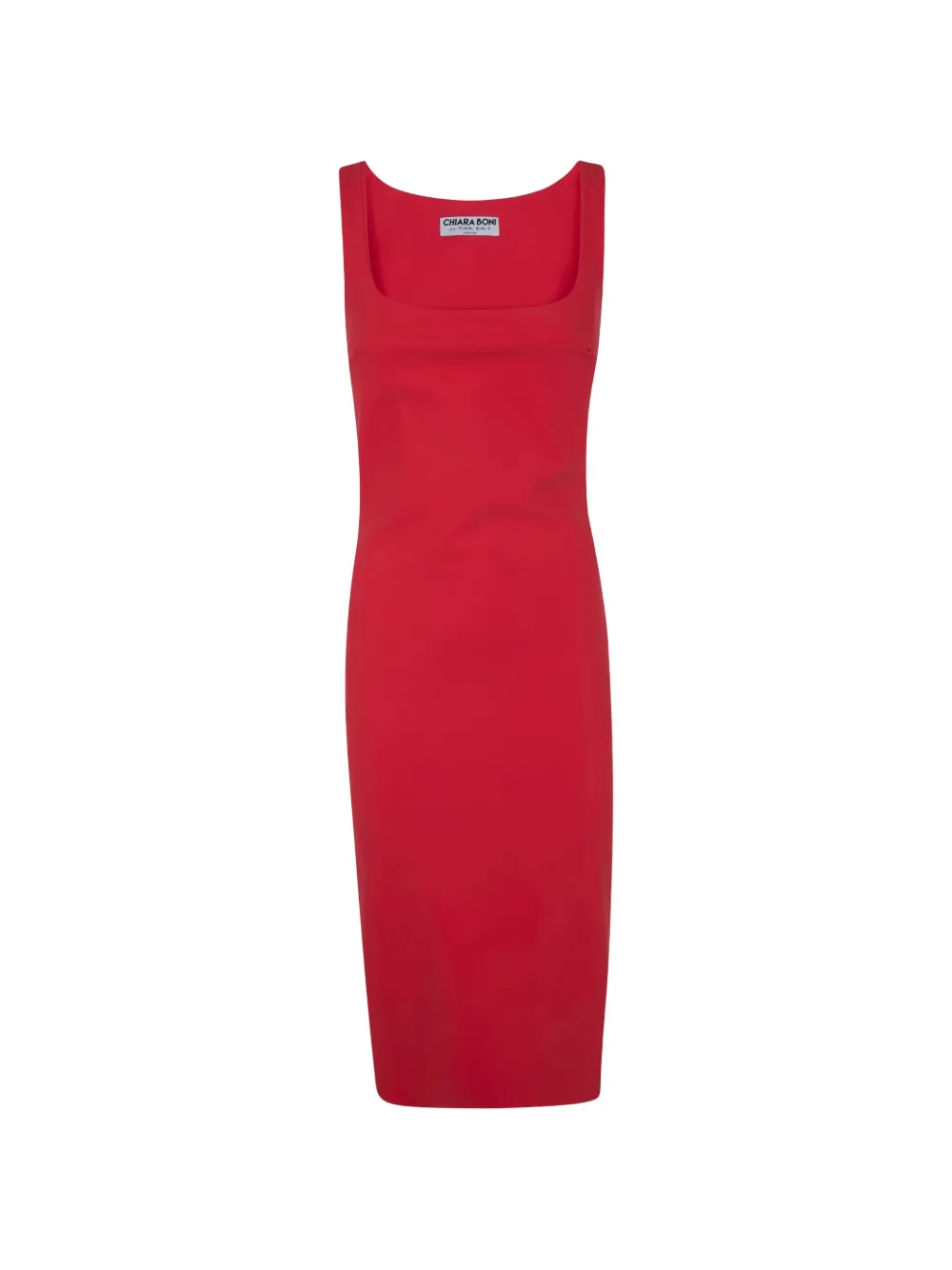 CHIARA BONI La Petite Robe square-neck dress - Rosso