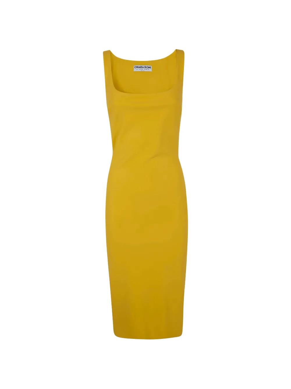 CHIARA BONI La Petite Robe square-neck dress - Giallo