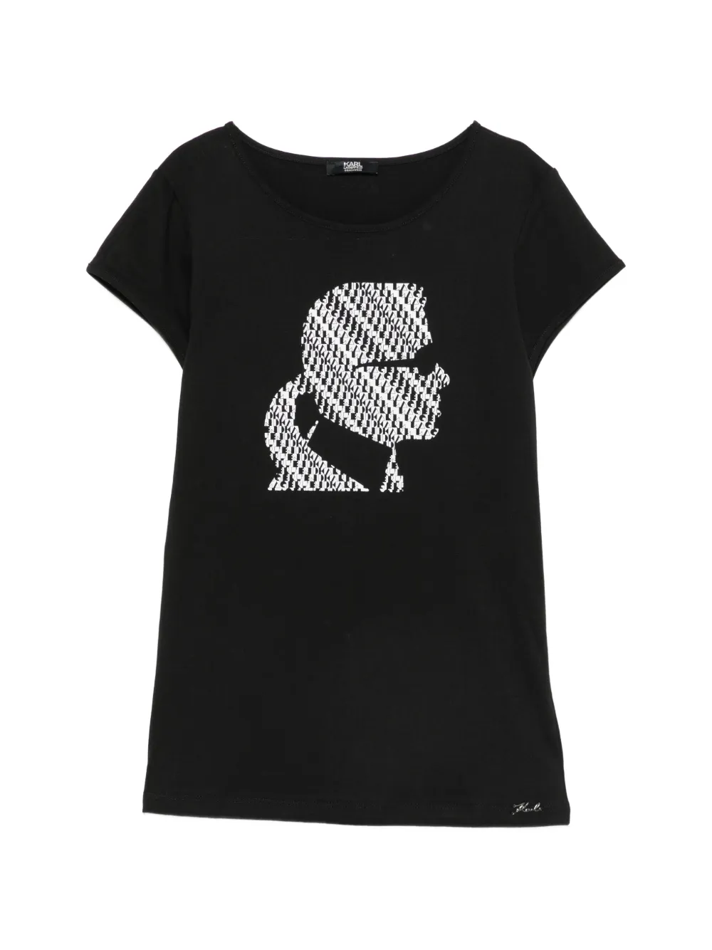 Karl Lagerfeld profile-print T-shirt - Nero