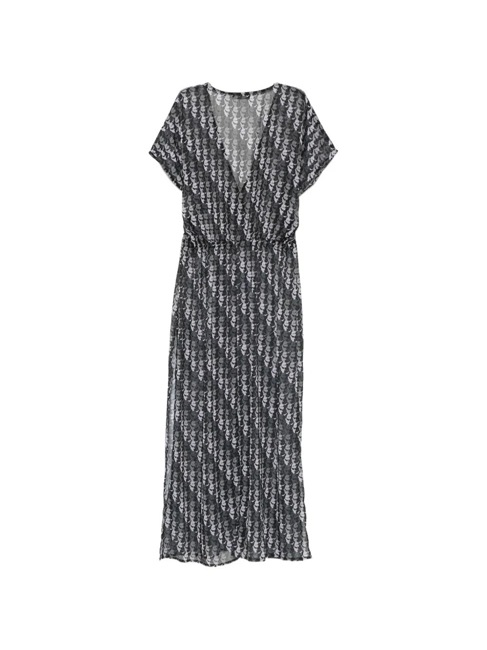 Karl Lagerfeld Maxi-jurk met monogramprint Zwart