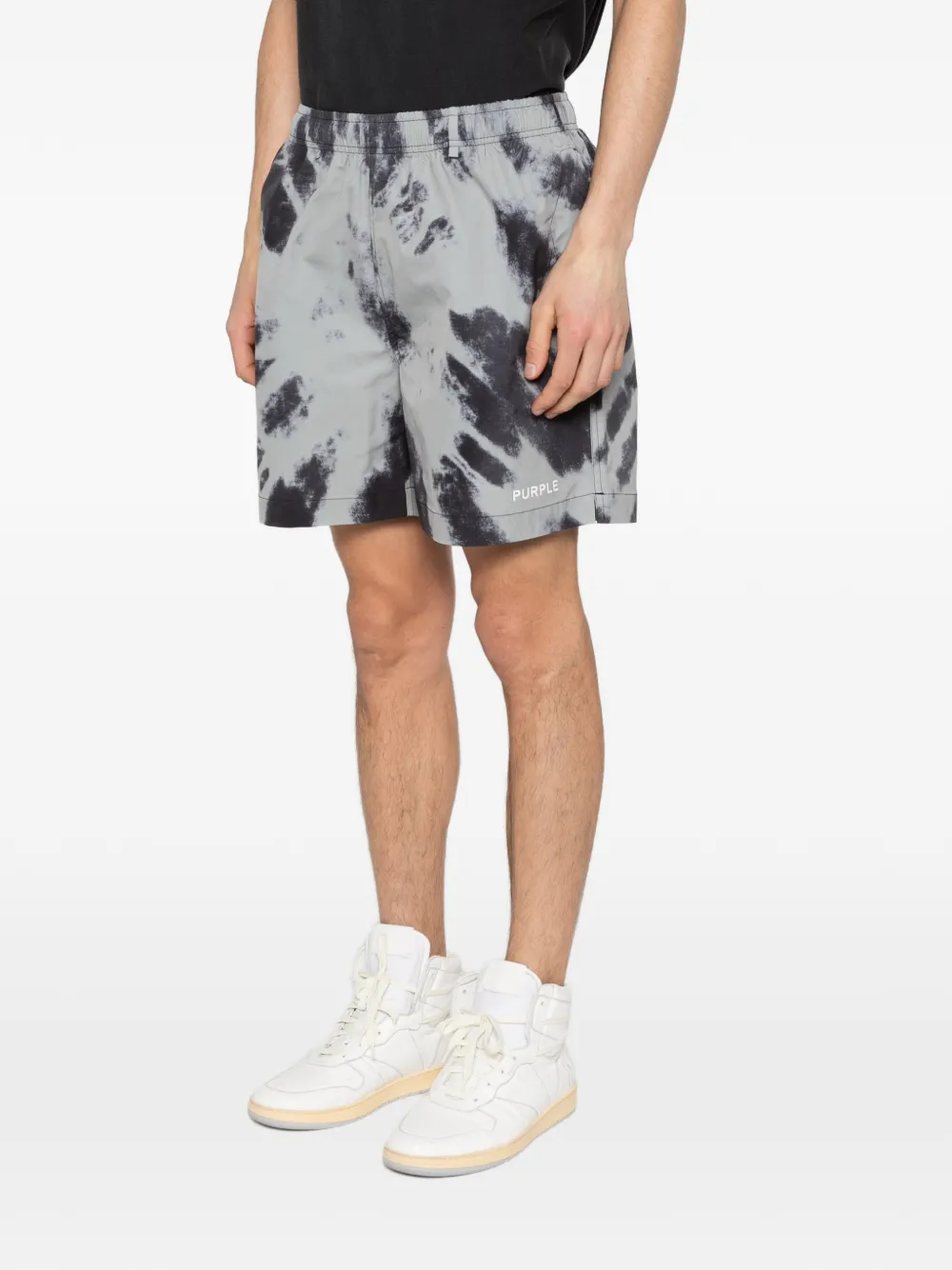 Purple Brand Shorts met tie-dye Grijs